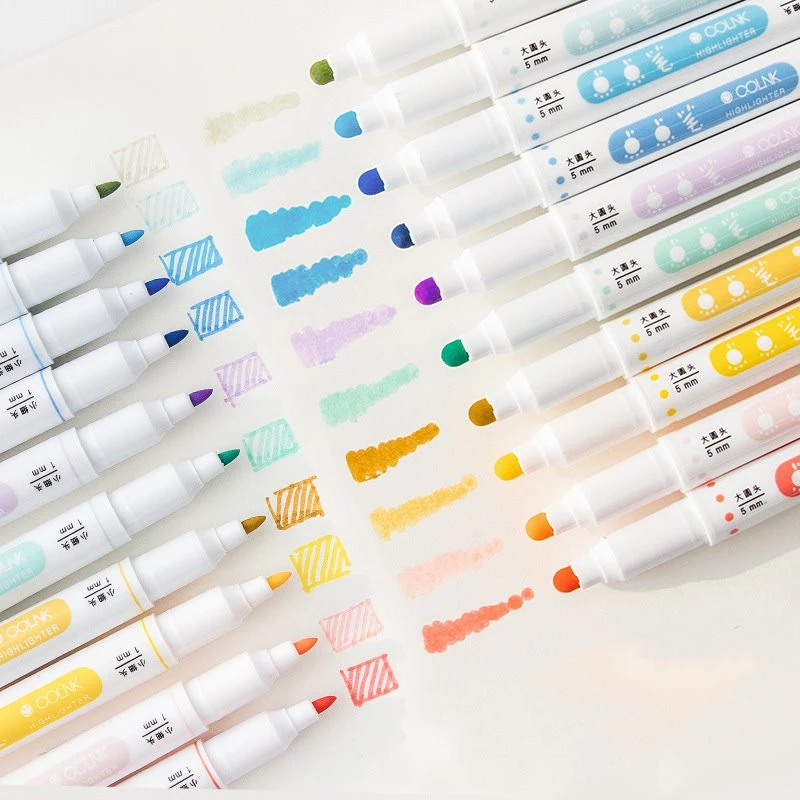 18 Koulè Dot Highlighter Marker