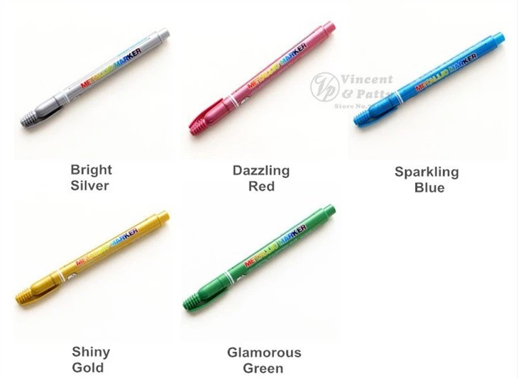 5 Pcs Metallic Color Marker Pen